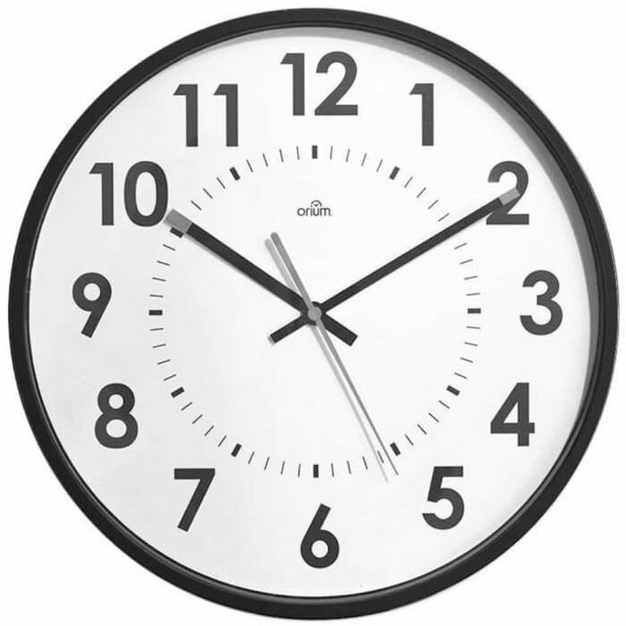 Pendule murale ronde silencieuse noire Couleur : Noir