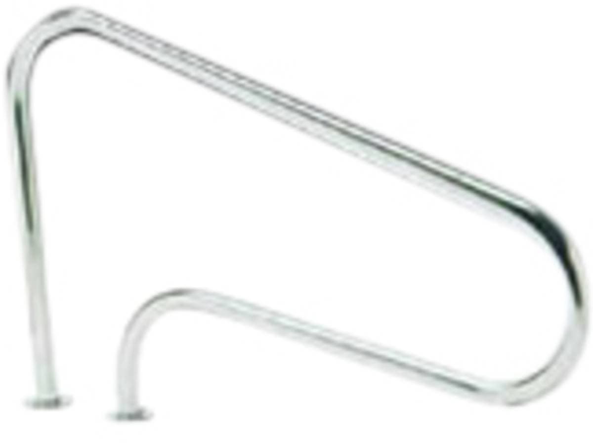Sorties de bain pour piscine avec 2 ancrages extérieurs - 125 x 80 cm - Inox - A visser