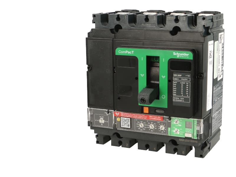 Disjoncteur tarif jaune tétrapolaire 4P/4D 160A Schneider ComPacT NSX160F